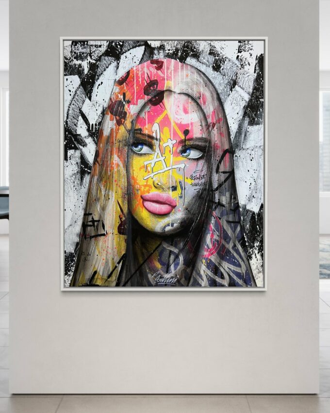 Création artistique originale, liosettini art, Beauty Chérie - 100cm x 81cm