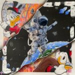 Peinture au couteau, liosettini art, Cryptwo x Picsou