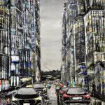 Artiste peintre contemporain, liosettini art, Fusion citadine