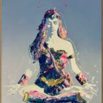 Création artistique originale, liosettini art, Wonder woman meditation - Pop art