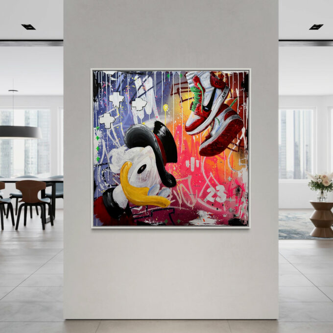 Peinture énergique et vibrante, liosettini art, JORDAN OFF PICSOU 🔥 - 100CM x 100CM