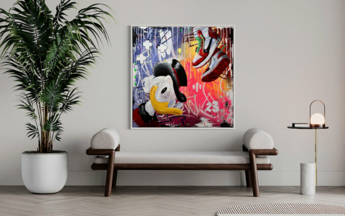Création artistique originale, liosettini art, JORDAN OFF PICSOU 🔥 - 100CM x 100CM