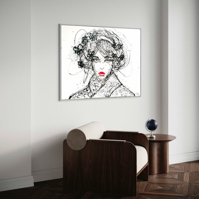 Peinture événementielle, liosettini art, Japan Drip - 130CM x 97CM