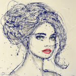 Création artistique originale, liosettini art, Klein beauty 100cm x 100 cm