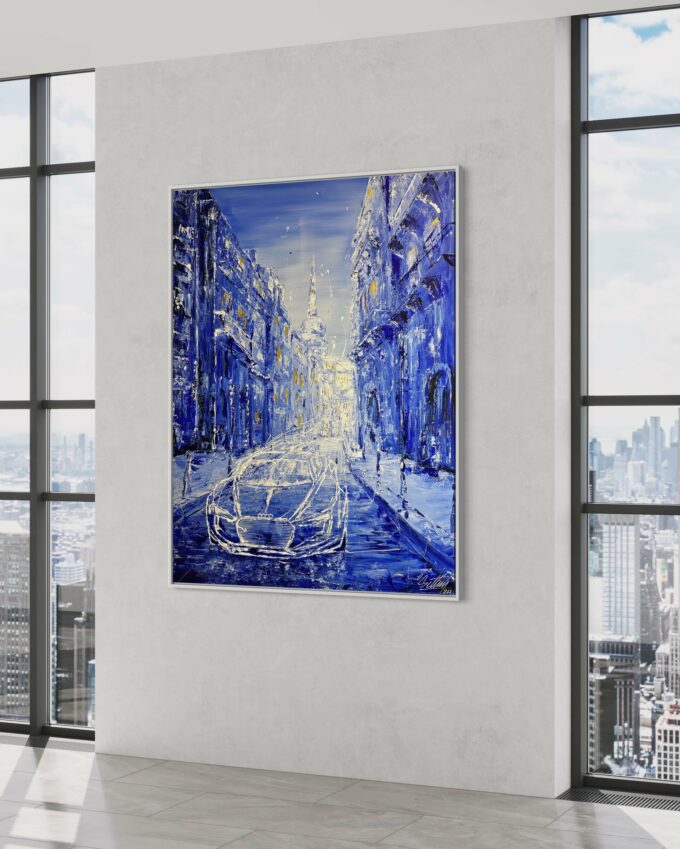 Peinture événementielle, liosettini art, SILLAGE URBAIN - 116cm x 81cm
