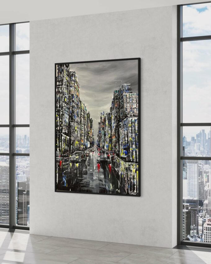 Tableau sur mesure, liosettini art, Vibrations urbaines - 116cm x 89cm